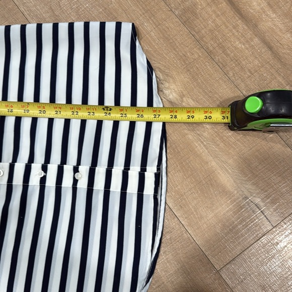 J. Crew Button Front Striped Tank Navy & White Size 0 - Picture 6 of 8